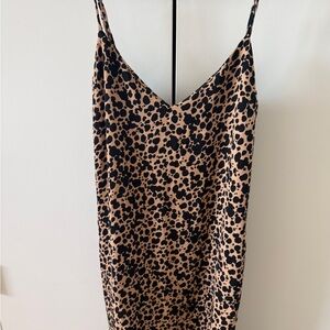 Reformation Crimini Leopard Print Mid Spaghetti Strap Dress size 10